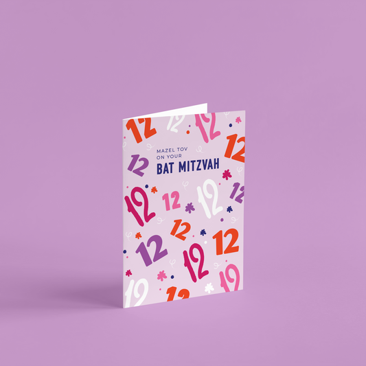Bat Mitzvah Twelve Card